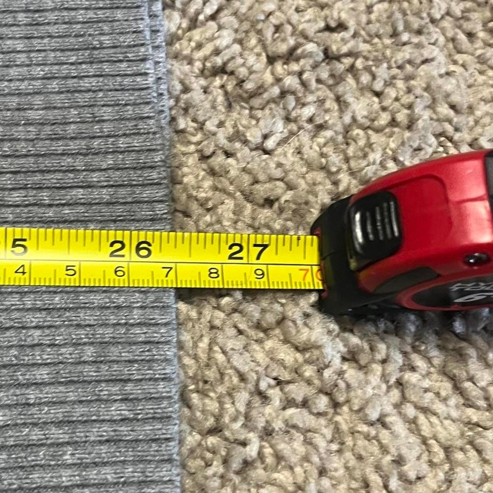 100% Cotton Gray and red striped cotton sweater in a M - Picture 7 of 8